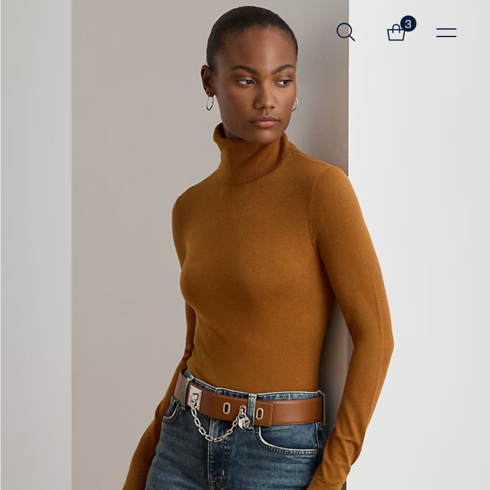 Ralph Lauren Rust Turtleneck Sweater